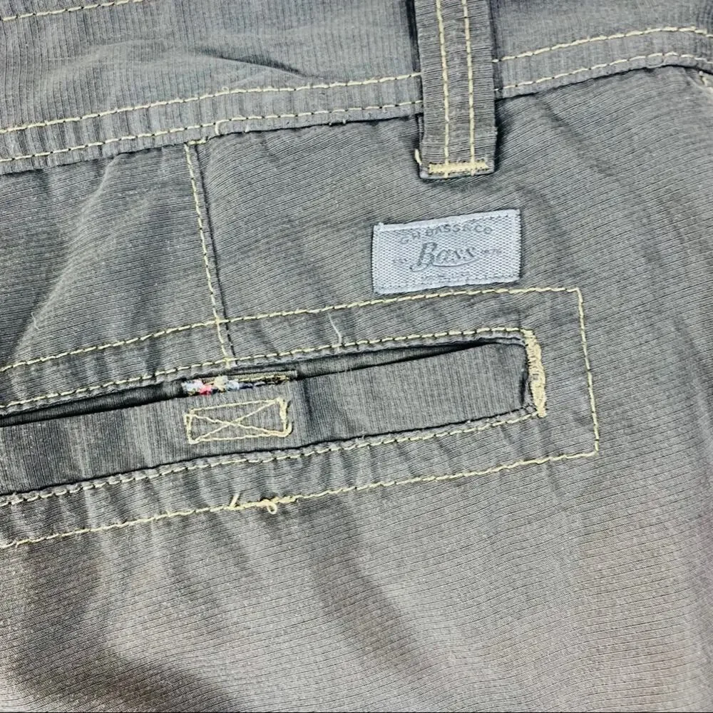 Bass Army Green Shorts Sz 36 Classic Gorpcore Casual